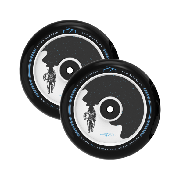Колеса Fuzion Tyler Chaffin Signature Wheel V2 (110mm) - Blue Chrome / Black, фото номер 1