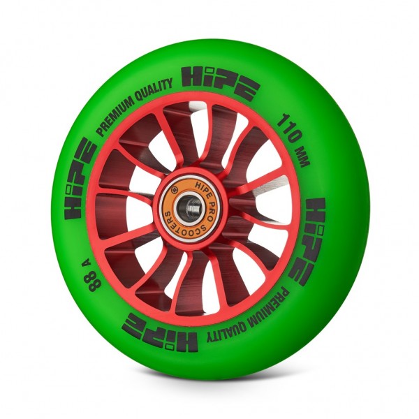 Колесо HIPE 110мм красный/зеленый, фото номер 1