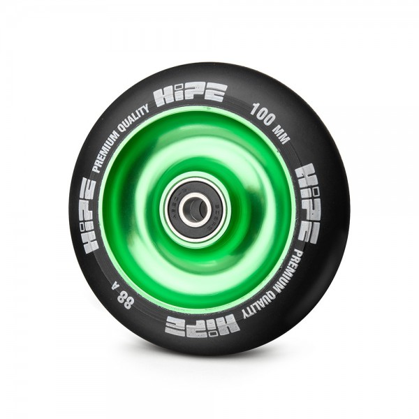 Колесо HIPE Solid 100 мм зеленый/черный, фото номер 1
