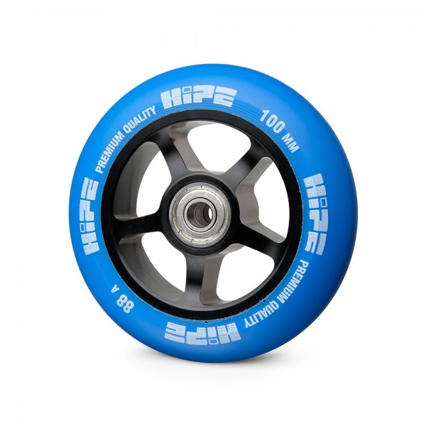 Колесо для самоката HIPE 5spoke 100 black / blue, фото номер 1