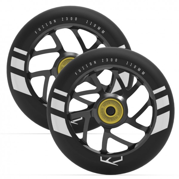 Колеса Fuzion 110 mm Wheel (pair) - Black Ano / Black PU, фото номер 1