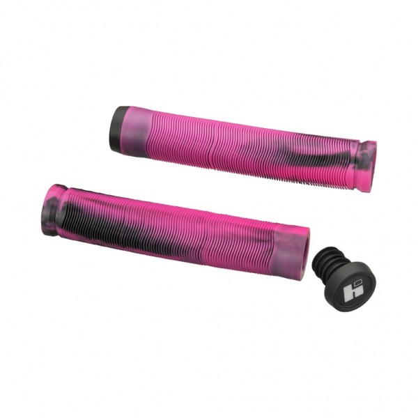 Грипсы HIPE H4 Duo, 155 мм чёрно/розовый, фото номер 1