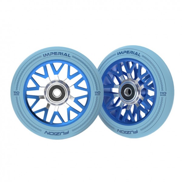 Колеса Fuzion Imperial 110 mm Wheel (pair) - Baby Blue / Blue, фото номер 1