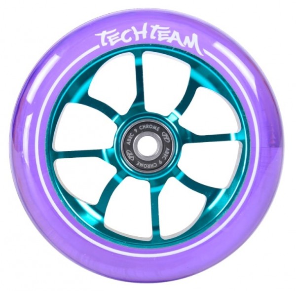 Колесо для самоката Tech Team X-Treme 110 мм transparent purple, фото номер 1