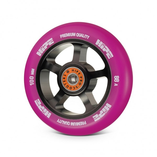 Колесо HIPE 5spoke 100mm black/purple, фото номер 1