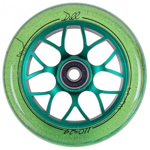 Колесо для самоката Tech Team X-Treme Dill 110 мм green, фото номер 1
