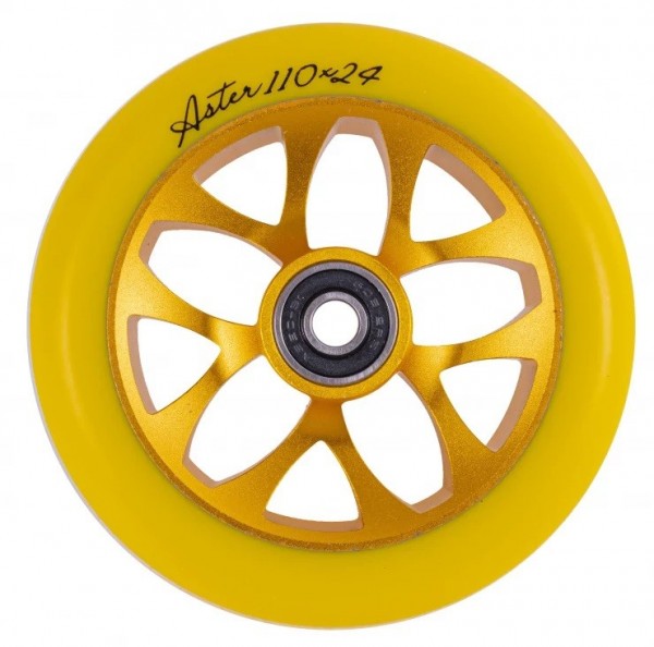 Колесо для самоката Tech Team X-Treme Aster 110 мм yellow, фото номер 1