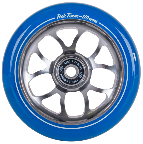Колесо для самоката Tech Team X-Treme 5Y 110 мм transparent blue, фото номер 1