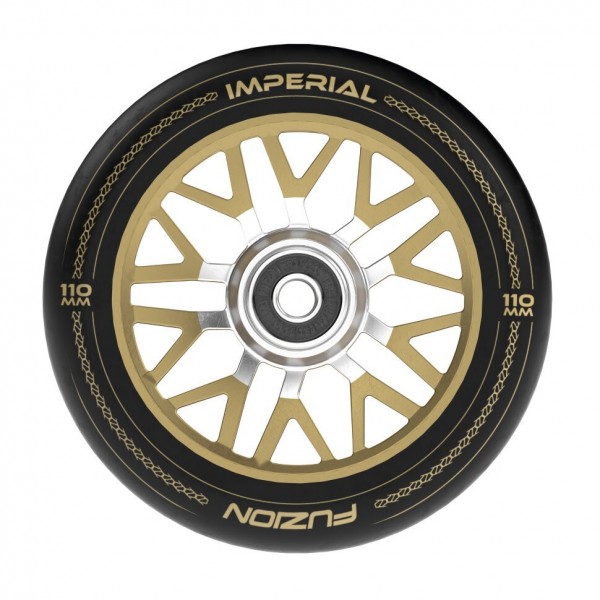 Колеса Fuzion Imperial 110 mm Wheel (pair) - Black / Gold, фото номер 3