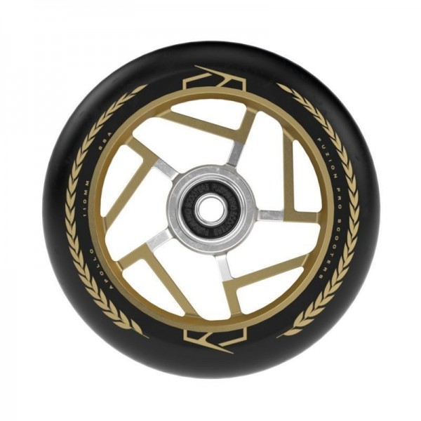 Колеса Fuzion Apollo 110 mm Wheel (pair) - Black / Gold, фото номер 2