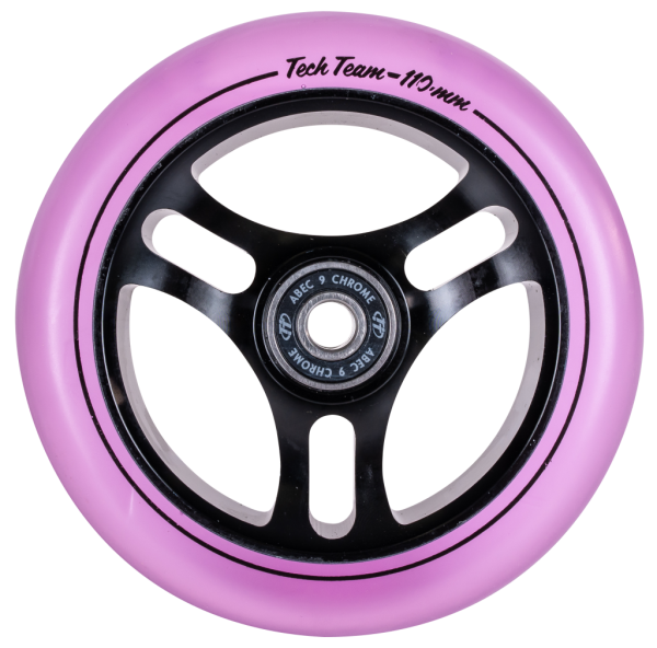 Колесо для самоката Tech Team X-Treme 110 мм. TRIANGLE, purple transparent, фото номер 1