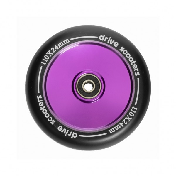 Колесо для самоката Drive Scooters Soul 110mm black/purple, фото номер 1