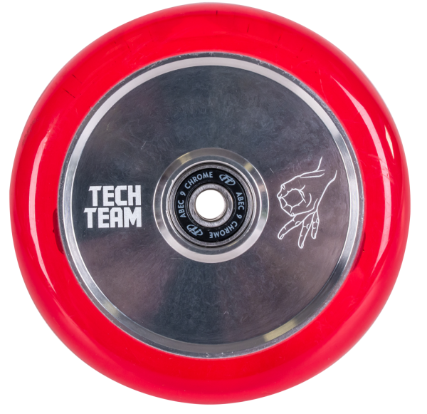 Колесо для самоката Tech Team X-Treme 110 мм TH transparent pink, фото номер 1
