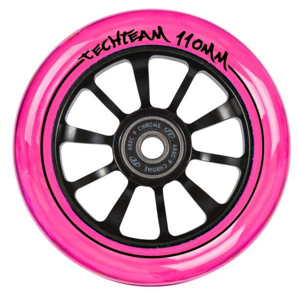 Колесо для самоката Tech Team X-Treme Winner 110 мм pink transparent, фото номер 1