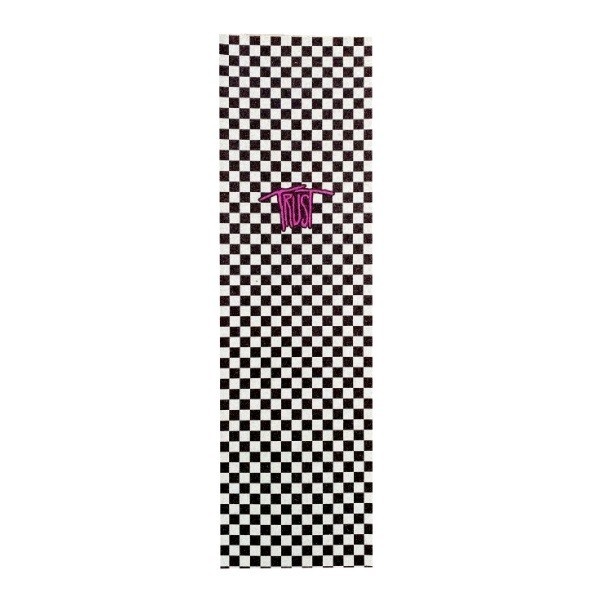 Шкурка TRUST 7x24 (Чёрно-белая клетка+розовое лого), фото номер 1