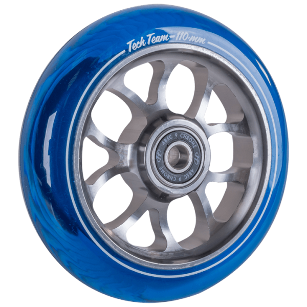 Колесо для самоката Tech Team X-Treme 5Y 110 мм transparent blue, фото номер 2