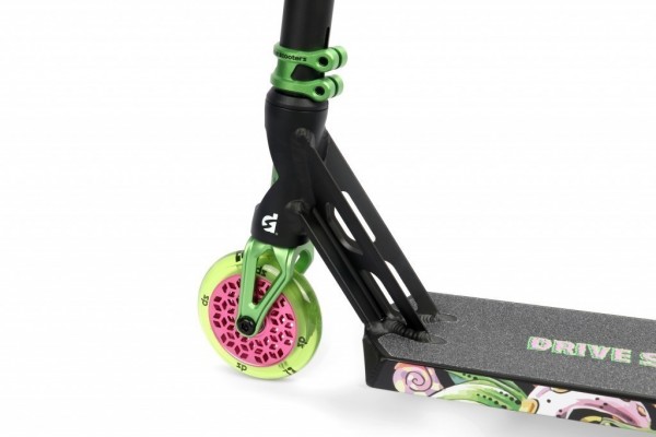 Трюковой самокат Drive Scooters Kozlina black / green / pink, фото номер 4