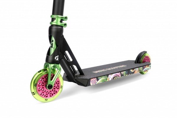 Трюковой самокат Drive Scooters Kozlina black / green / pink, фото номер 3